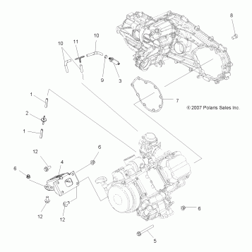 ENGINE, MOUNTING - A08LH46AQ/AX/AZ (49ATVENGINE08SP400)