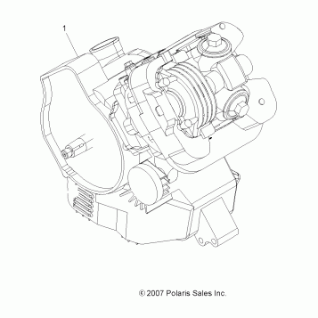 ENGINE, SHORT BLOCK - A08BA32AA (49ATVENGINE08TB)