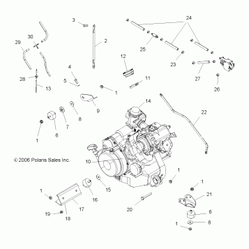 ENGINE, MOUNTING - A07CA32AA (49ATVENGINEBOSS)