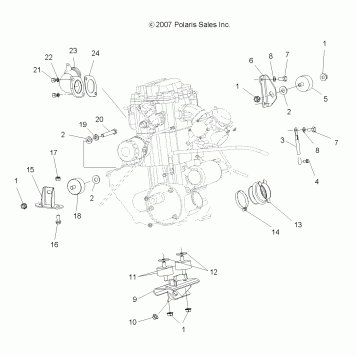 ENGINE, MOUNTING - A08CL50AA (49ATVENGINEMTG086X6)