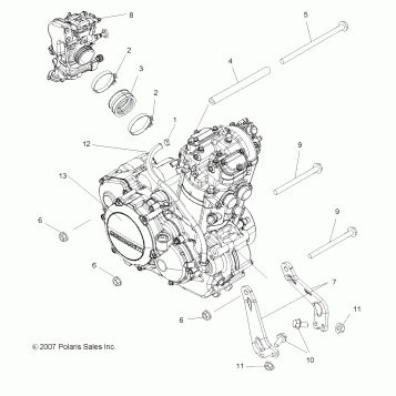 ENGINE, MOUNTING - A08GP52AA (49ATVENGINEMTG08OUT525)