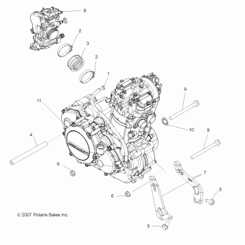 ENGINE, MOUNTING - A08GJ52AA/AB/AC (49ATVENGINEMTG08OUT525S)