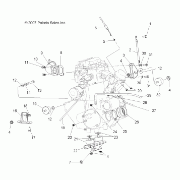 ENGINE, MOUNTING - A08BG50AA (49ATVENGINEMTG08SCRAM)
