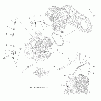ENGINE, MOUNTING - A08LH27AW/AX/AZ (49ATVENGINEMTG08SP300)