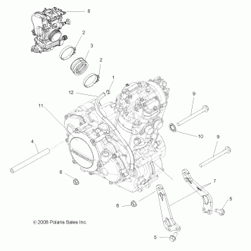 ENGINE, MOUNTING - A10GJ52AA (49ATVENGINEMTG09OUT450)