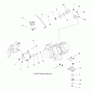 ENGINE, MOUNTING - A09DN50AB/AZ (49ATVENGINEMTG09SPTRG500)