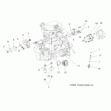 ENGINE, MOUNTING - A10CL76AA (49ATVENGINEMTG106X6)