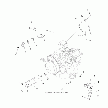 ENGINE, MOUNTING - A10EA32AA (49ATVENGINEMTG10BOSS)