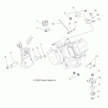 ENGINE, MOUNTING - A10MH50AJ/AX/AZ (49ATVENGINEMTG10SP500)