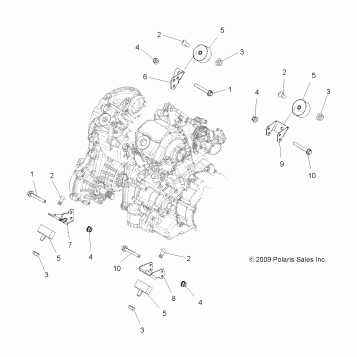 ENGINE, MOUNTING - A10DX55AL/AF (49ATVENGINEMTG10SPXP550)