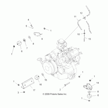 ENGINE, MOUNTING - A13NA32AA (49ATVENGINEMTG10TBLZR)