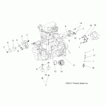 ENGINE, MOUNTING - A11CF76AA (49ATVENGINEMTG116X6)