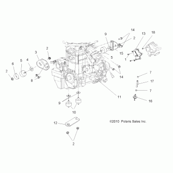 ENGINE, MOUNTING - A13MH76AD/AX/AZ (49ATVENGINEMTG11SP800)