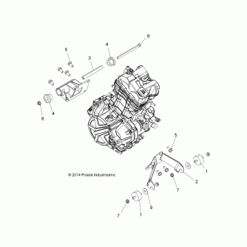 ENGINE, MOUNTING & LONG BLOCK - A15SAA32EH (49ATVENGINEMTG15SPETX)