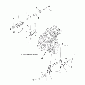 ENGINE, MOUNTING & LONG BLOCK - A16SWE57A1/A7 (49ATVENGINEMTG15QUAD)