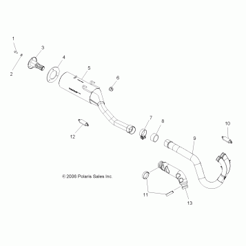 EXHAUST SYSTEM - A07GP52AA/AB (49ATVEXHAUST07OUT525)