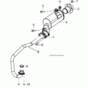 ENGINE, EXHAUST - A16YAF09AA (49ATVEXHAUST07SPRT90)