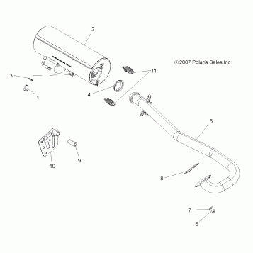 ENGINE, EXHAUST - A09LH46AQ/AX/AZ (49ATVEXHAUST08SP400)
