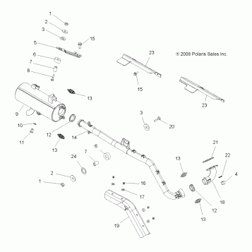 ENGINE, EXHAUST - A08DN50AF/AS/AW/AZ (49ATVEXHAUST08SPTRG500)