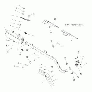ENGINE, EXHAUST - A08DN50EA (49ATVEXHAUST08SPTRG500QD)