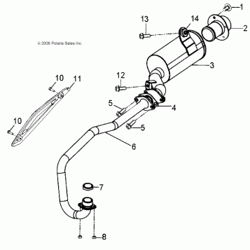 ENGINE, EXHAUST - A16YAK09AF (49ATVEXHAUST09OUT90)