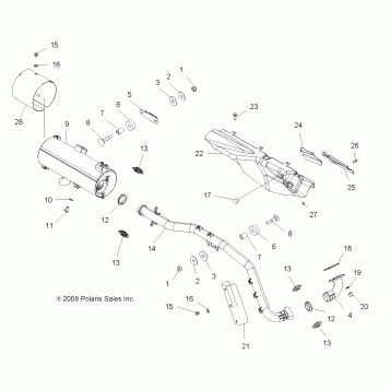 ENGINE, EXHAUST - A10MN50ET (49ATVEXHAUST09SP500TR)