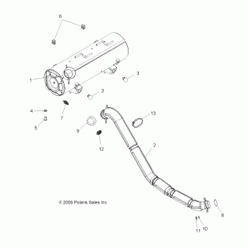 ENGINE, EXHAUST - A10TN55AL/AX (49ATVEXHAUST10SP550X2)