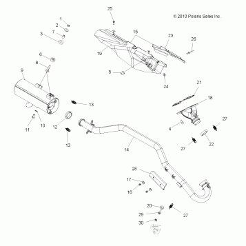 ENGINE, EXHAUST - A11CF76AA (49ATVEXHAUST116X6)