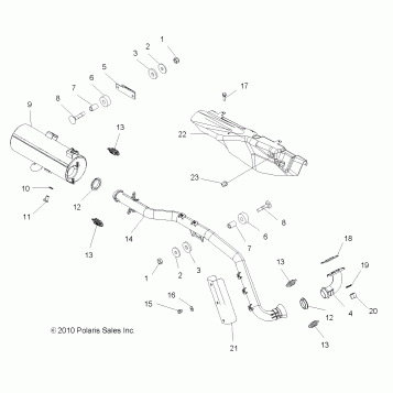 ENGINE, EXHAUST - A11MH46AX/AZ (49ATVEXHAUST11SP500)