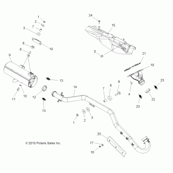 ENGINE, EXHAUST - A13MH76AD/AX/AZ (49ATVEXHAUST11SP800)