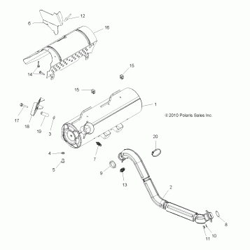 ENGINE, EXHAUST - A11ZN55AA/AQ/AZ (49ATVEXHAUST11SPEPS550)