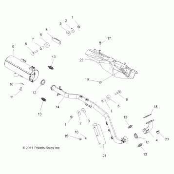 ENGINE, EXHAUST - A12MH50FF/FX/FY (49ATVEXHAUST12SP500)