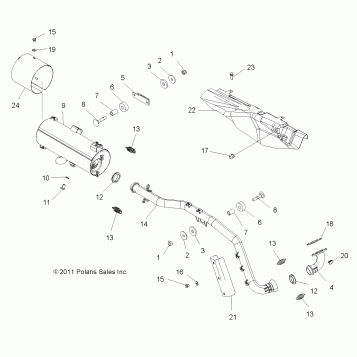 ENGINE, EXHAUST - A12MN50ET/EX (49ATVEXHAUST12SP500TR)