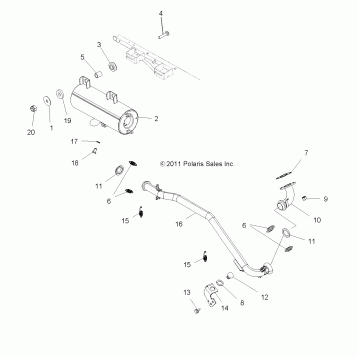 ENGINE, EXHAUST - A13NA32AA (49ATVEXHAUST12TB)