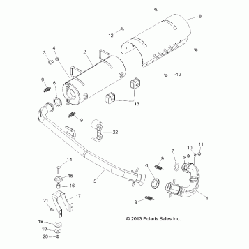 ENGINE, EXHAUST SYSTEM - A15DAA32AA/AJ (49ATVEXHAUST14325)