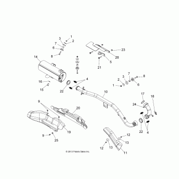 ENGINE, EXHAUST - A15SWE57AA/AD (49ATVEXHAUST14570UTE)