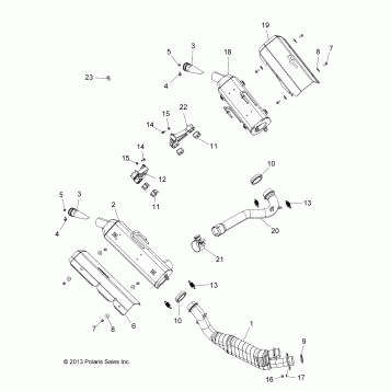 ENGINE, EXHAUST - A15SVE95AW (49ATVEXHAUST14SCRAM)