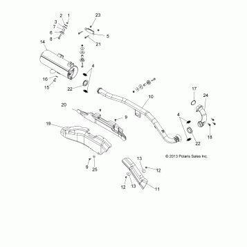 ENGINE, EXHAUST - A15SEE57AA/AC/AJ (49ATVEXHAUST14SP570)