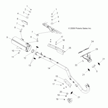 EXHAUST SYSTEM - A07MH76AQ/AX/AY/AZ (49ATVEXHAUST800EFI)