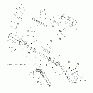 EXHAUST SYSTEM, DUAL - A07MH76AL/MN76AF/AT/AY (49ATVEXHAUST800EFIDL)