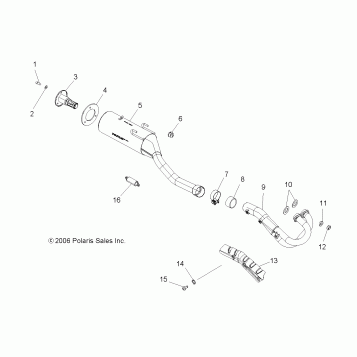 EXHAUST SYSTEM - A07GP50AA/AB (49ATVXHAUSTOUTLAW)