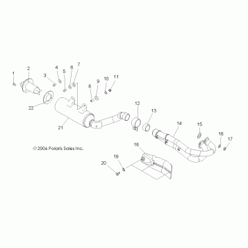 EXHAUST SYSTEM - A07GJ50AA/AB/AC (49ATVEXHAUSTPRED500)