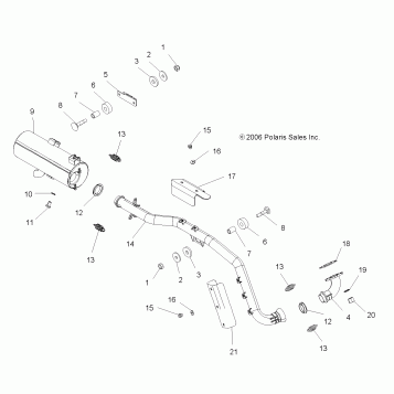 EXHAUST SYSTEM - A07MH46AA/AZ (49ATVEXHAUSTSP450)