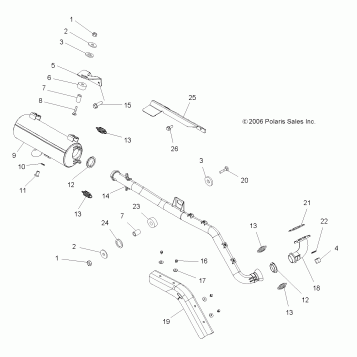 EXHAUST SYSTEM - A07TH50AL/AQ/AU/AZ/TN50AF/AS/AU (49ATVEXHAUSTX2500EFI)
