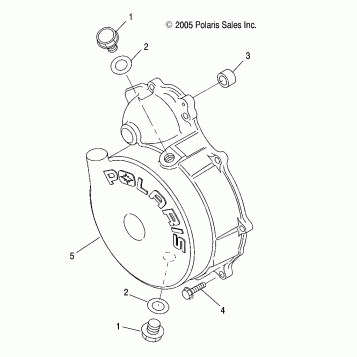 ENGINE, FLYWHEEL COVER - A09BG50AA (49ATVFLYWHEEL09SCRAM)