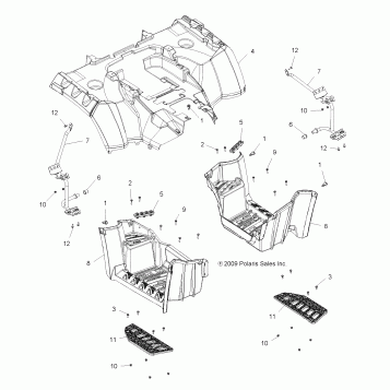 BODY, REAR CAB and FOOTWELL - A10DX55AL/AF (49ATVFOOTWELL10SPTRGEPS)