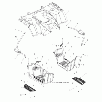 BODY, REAR CAB and FOOTWELL - A11DX85AF/AG/AZ (49ATVFOOTWELL11SPTRG550)