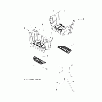 BODY, FOOTWELLS - A13GH85AJ/EAK (49ATVFOOTWELL13850SCRAM)
