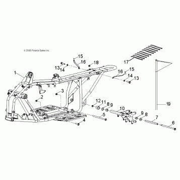 FRAME BODY - A07KA09AA/AB/AD (49ATVFRAME07OTLW90)