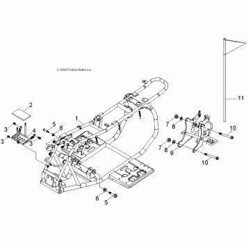 CHASSIS, FRAME and SWING ARM - A11KA05AB/AD (49ATVFRAME07PRED50)